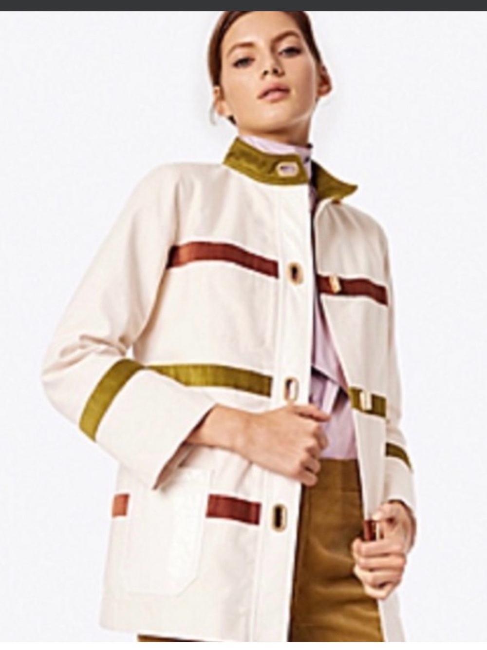 New Tory Burch Cadyn Barn Jacket size 10 with gold hardware